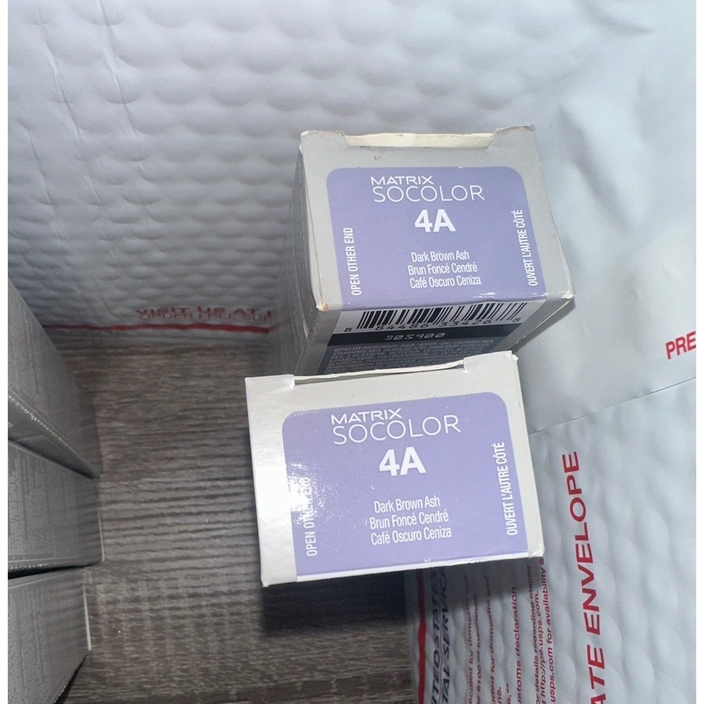 Matrix SoColor Permanent Hair Color 4A Dark Brown Ash Set of 2